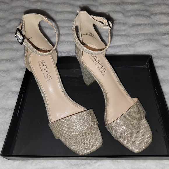 Michael Kors Shoes - Michael Shannon Gold Women's 3.5" Heels